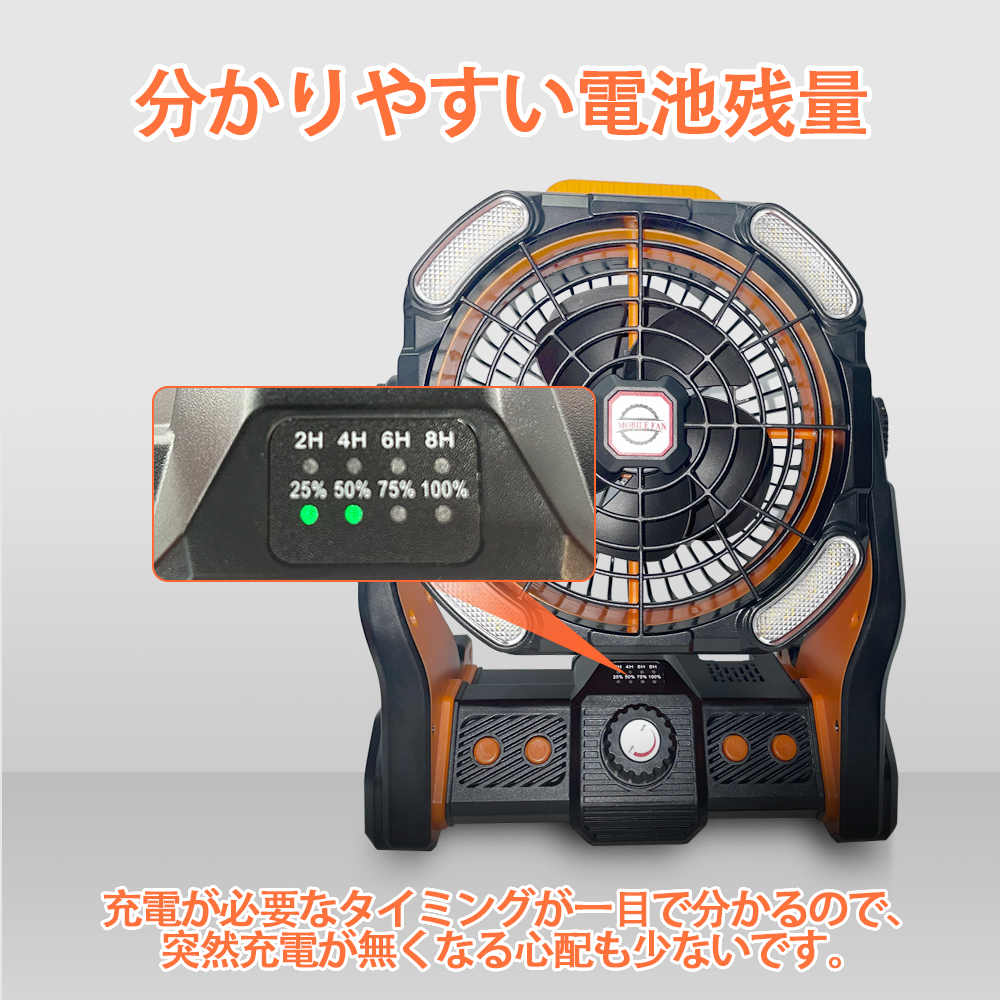 20000mAh大容量】 卓上 扇風機 首振り クリップ リモコン付き 車用 車