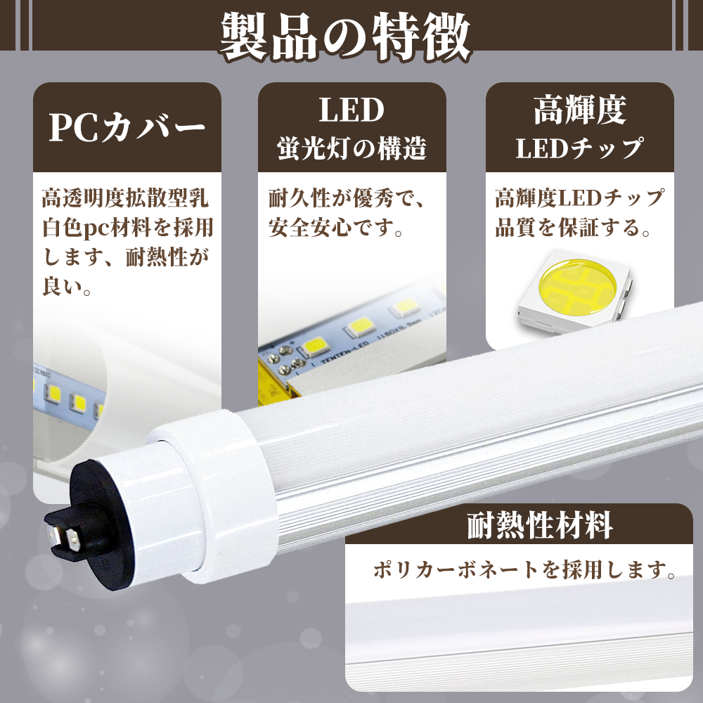 2本セット LED蛍光灯 直管 110W形 240cm 16000lm led直管 LED照明器具