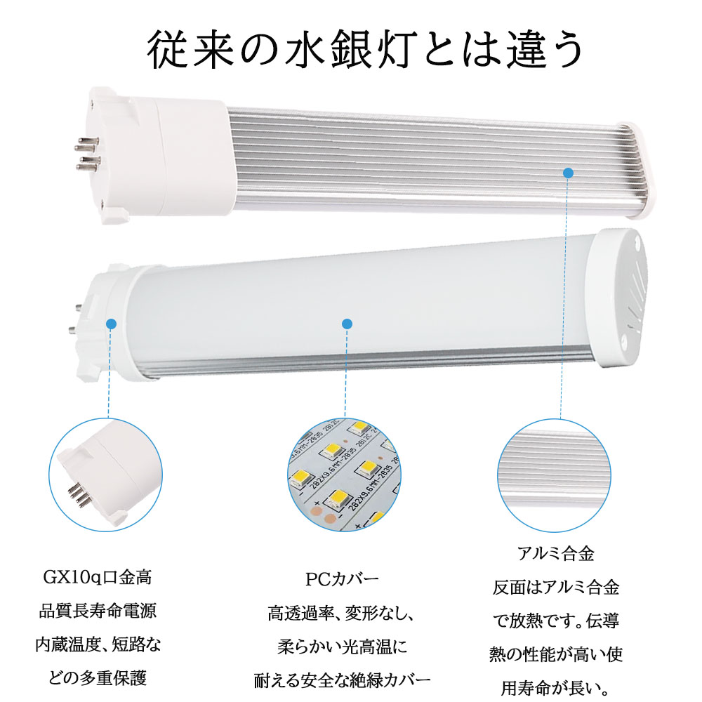 【15セット】FPL13w形 FPL13形 ledコンパクト蛍光灯 ツイン蛍光灯 消費電力6W 960lm  省エネLED 口金GY10Q通用 FPL13型代替用 FPL13EX   防虫の画像