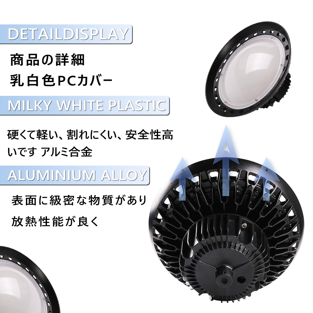 新品LED投光器 150W 高天井灯 ハイベイライト LEDハイベイライト LED高天井灯 150W 1500W相当 24000LM 高天井用LED