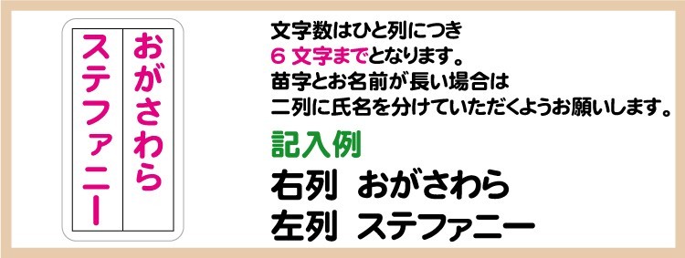 お名前シールフロッキーゼッケン