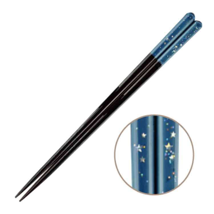 こどものおはし 一番星 紺・ピンク・紫 21cm・18cm きらきらラメ