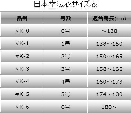 日本拳法衣 4号(連盟マーク入)日本拳法着 日拳着 上下 (日本拳法) K-4