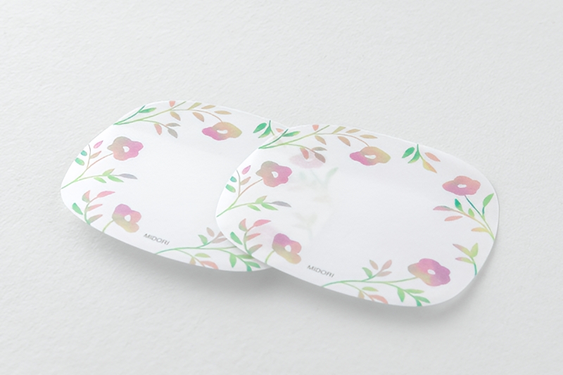 MIDORI（ミドリ） 透ける付せん 花柄 ピンク 文房具 文具 ふせん 付箋