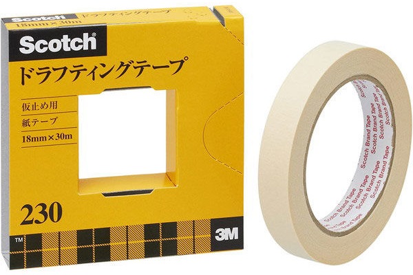 3M スコッチ ドラフティングテープ 230 大巻 巻芯径76mm 18mm×30m 230