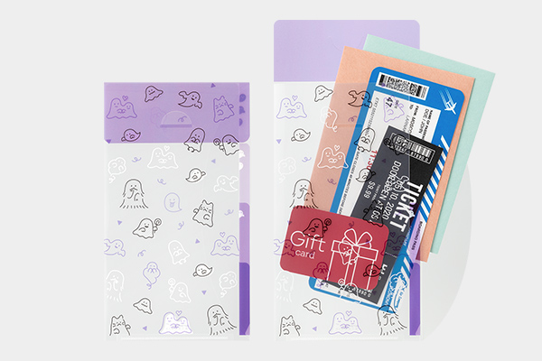 MIDORI（ミドリ） 3ポケットクリアホルダー A5 スリム フラップ付