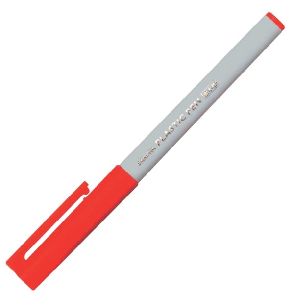 赤とシルバーの細字ペン 油性マーカーツイン 細字タイプ 赤|K-041T|商品カタログ|シヤチハタ 筆記具