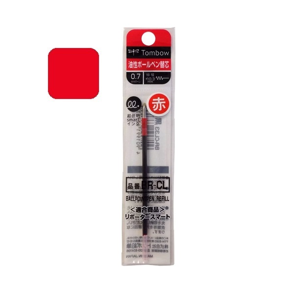 まとめ) トンボ鉛筆 油性ボールペン替芯 CL 0.7mm 赤 リポーター