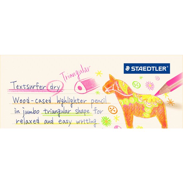 ステッドラー テキストサーファー ドライ (蛍光色鉛筆) 文具 文房具