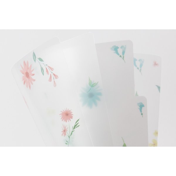 MIDORI（文具） ミドリ 3ポケットクリアホルダー 花柄 A5 文房具