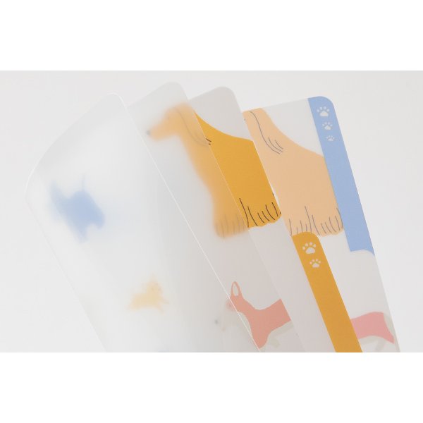 MIDORI（ミドリ） 3ポケットクリアホルダー イヌ柄 A4 文房具 文具