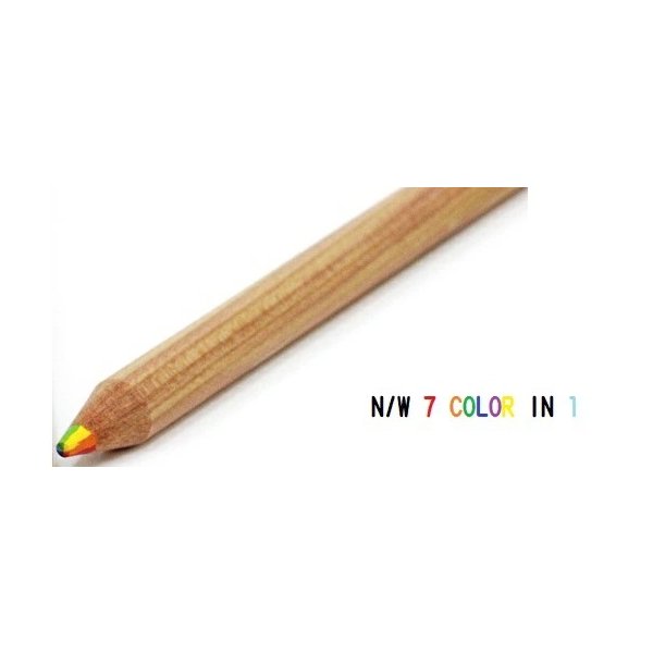 アイボール鉛筆 N/W 7 COLOR in 1 7色芯色鉛筆 バラ売り レインボー 筆記具 おもしろ文具 色鉛筆 おしゃれ 鉛筆 ナチュラル シンプル｜nijiirobungu｜04