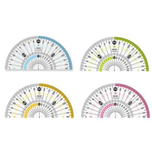 共栄プラスチック カラー分度器 規格9cm 文房具 文具 学童文具 おしゃれ かわいい ブルー グリーン イエロー ピンク 小学生 小学校 | 共栄プラスチック | 05