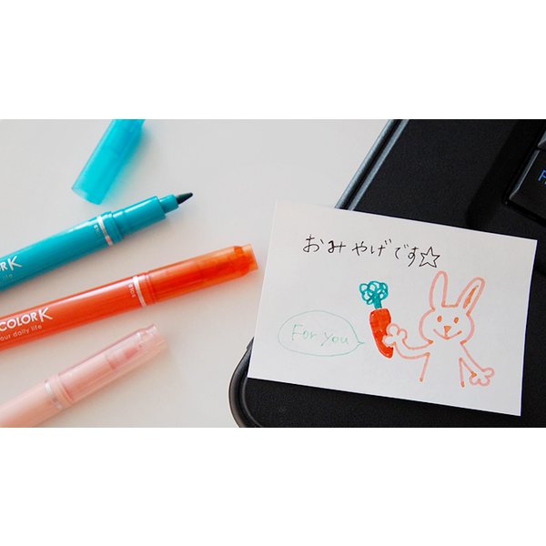 トンボ鉛筆 水性サインペン プレイカラーK 6色セット 文房具 文具 筆記具 カラーペン マーカー TOMBOW｜nijiirobungu｜06