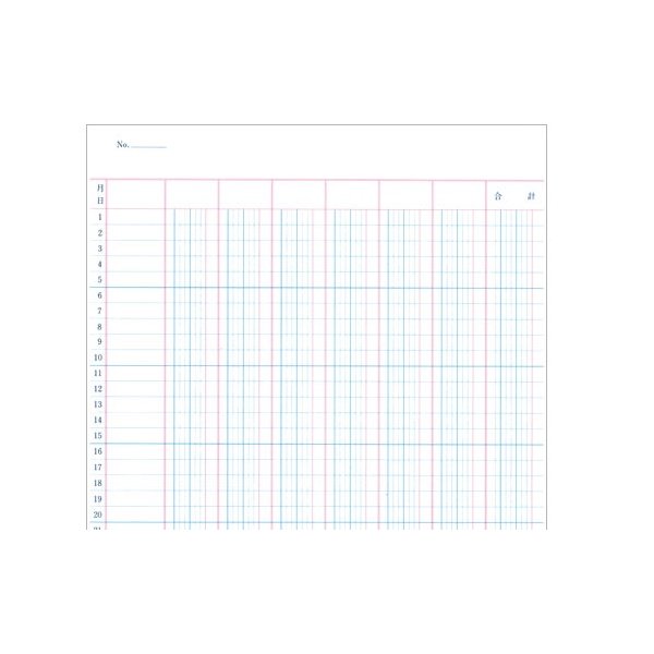 コクヨ 決算用紙 日計表 A4 白上質紙 厚口 20枚入り 文房具 文具 KOKUYO 文房具 文具｜nijiirobungu｜02