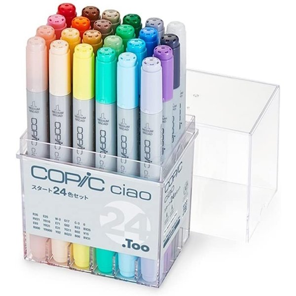 コピックチャオ スタート24色セット [クリックポスト対象外商品] 文房具 サインペン マーカー COPIC ciao 漫画 イラスト コミック  コピックペン カラーペン