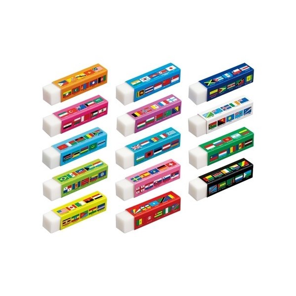 クツワ（KUTSUWA） クツワ国旗大百科ケシゴム◇色の指定はできません