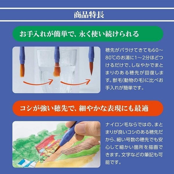 ぺんてる ぺんてるえふで ネオセーブル 平筆 ...の詳細画像4