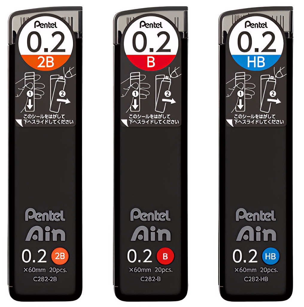 ぺんてる（Pentel） シャープペン替芯 Pentel Ain 0.2mm 20本入 C282