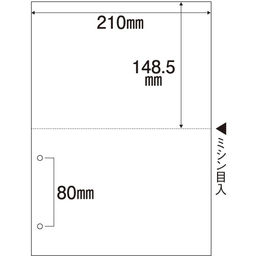 ヒサゴ FSC(R)森林認証紙タイプ マルチプリンタ帳票 A4 白紙 2面 2穴