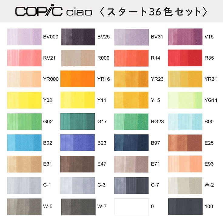 コピックチャオ スタート36色セット [ゆうパケット対象外商品] 文房具