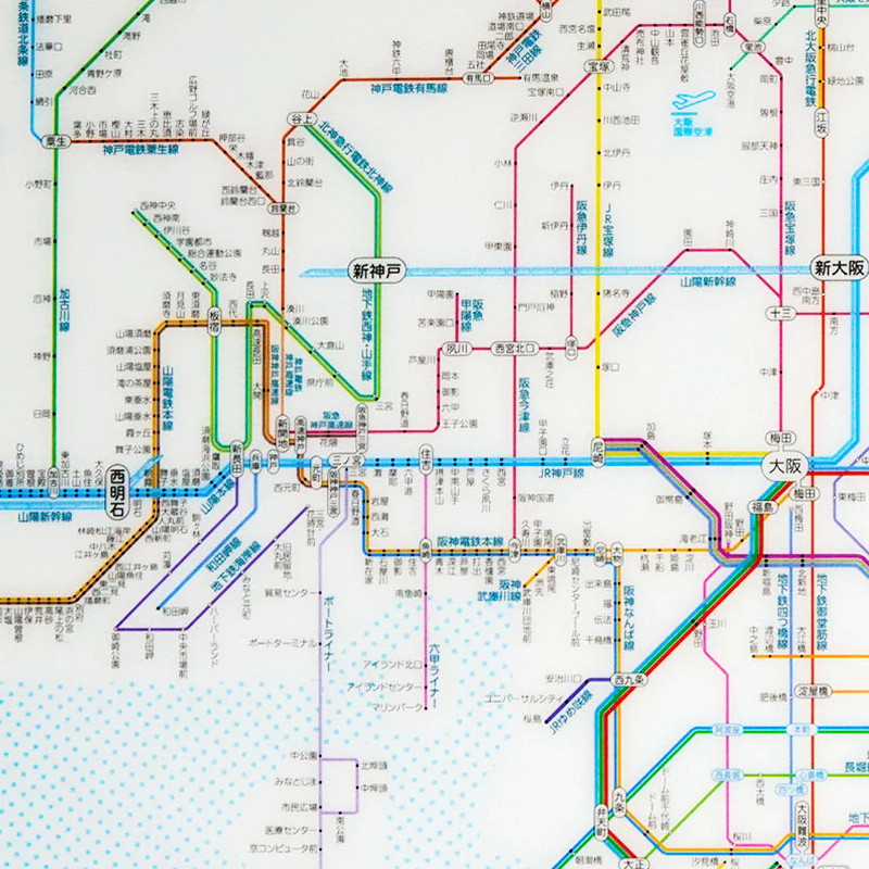 東京カートグラフィック 下敷き 鉄道路線図 関西 日本語 A4 文房具