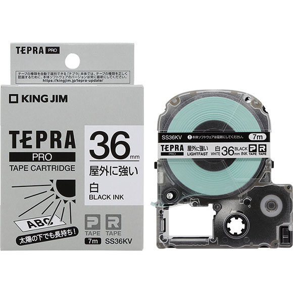 TEPRA PRO キングジム テプラPRO テープカートリッジ 屋外に強いラベル