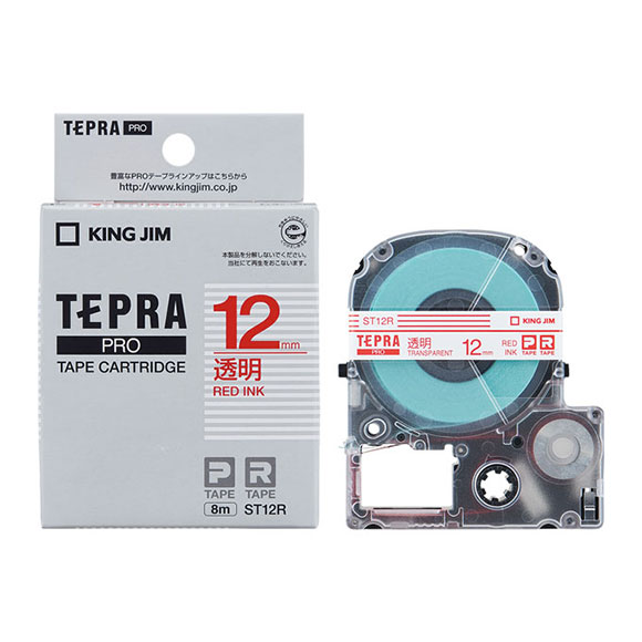 TEPRA PRO キングジム テプラ テープカートリッジ 透明ラベル [黒文字