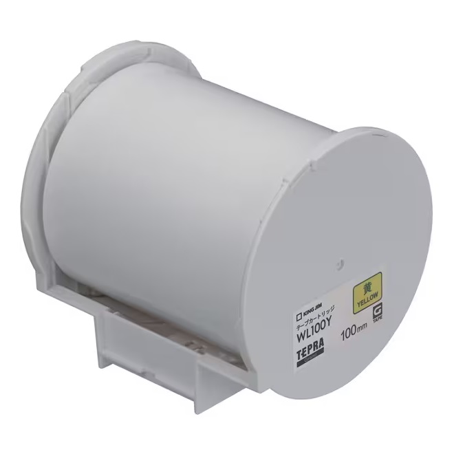 TEPRA Grand キングジム テプラ テープカートリッジ [100mm幅][白/黒