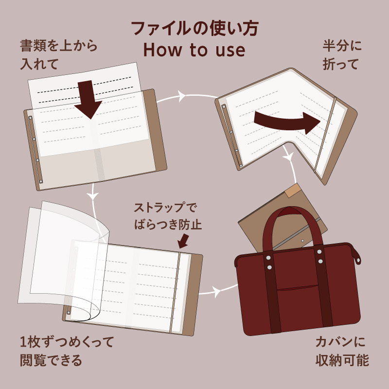 A3 二つ折り クリアファイル (片面A4サイズ) A3サイズ a3ファイル