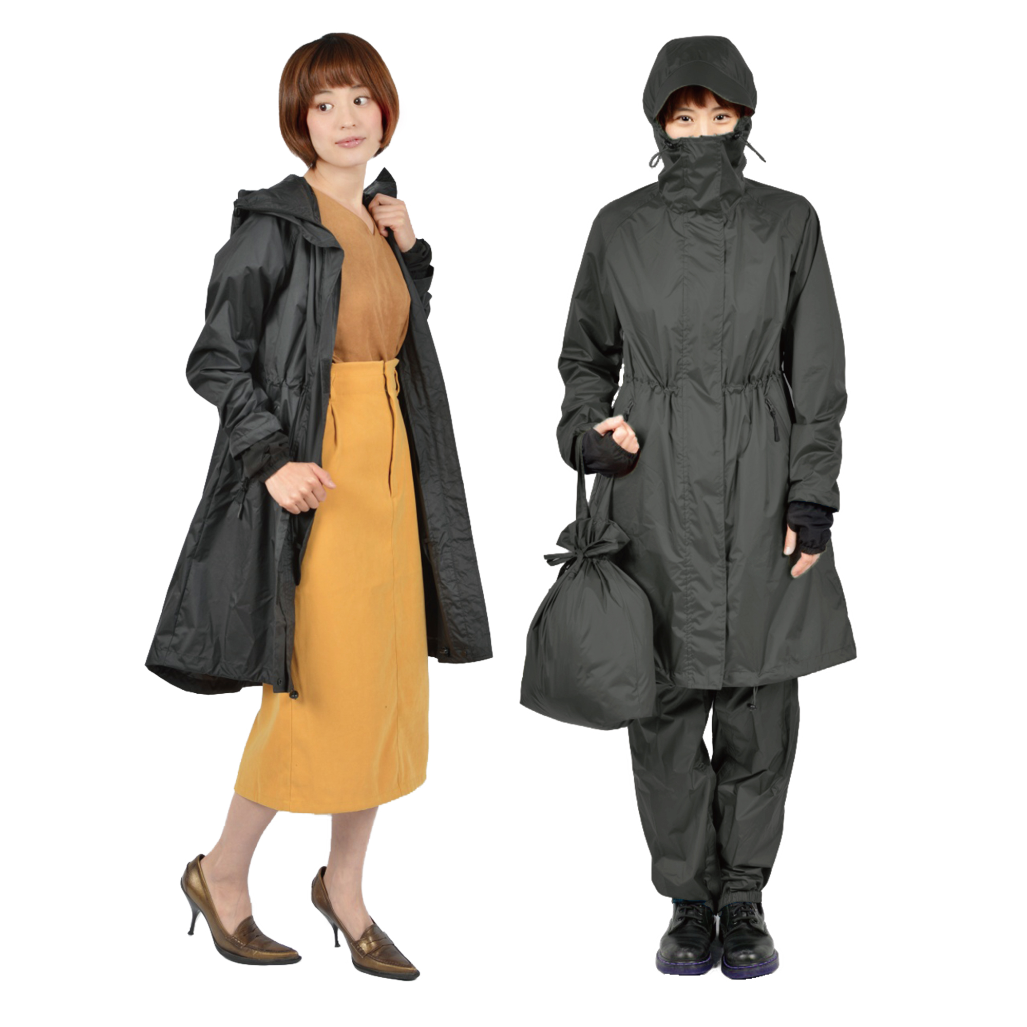 レインコート リュック対応 ハローエンジェル 3点セット レディース 濡れ ない 自転車 通学 軽い ママ 足カバー 顔 おしゃれ 学生 おすすめ 上下 大きいサイズ |  | 05