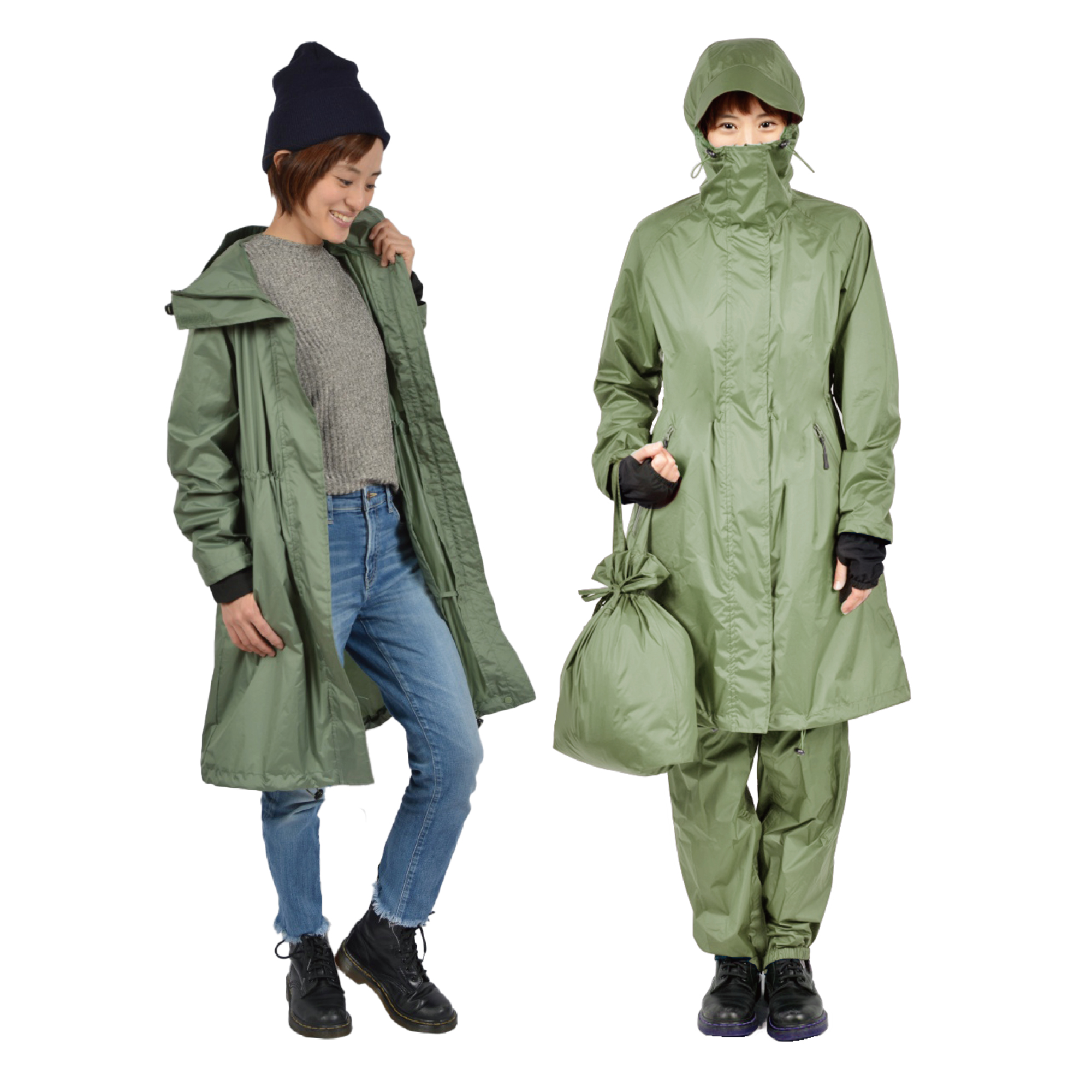 レインコート リュック対応 ハローエンジェル 3点セット レディース 濡れ ない 自転車 通学 軽い ママ 足カバー 顔 おしゃれ 学生 おすすめ 上下 大きいサイズ |  | 09