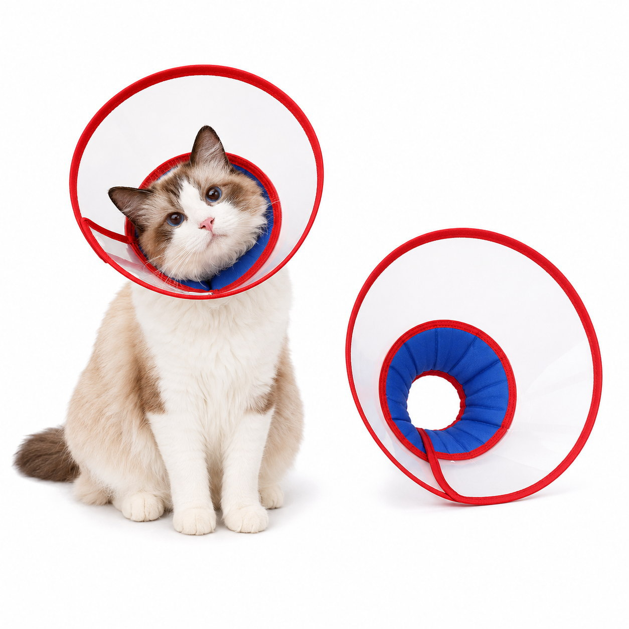 犬 猫 エリザベスカラー ソフト 透明 軽量 傷舐め防止 術後 ケガ 介護