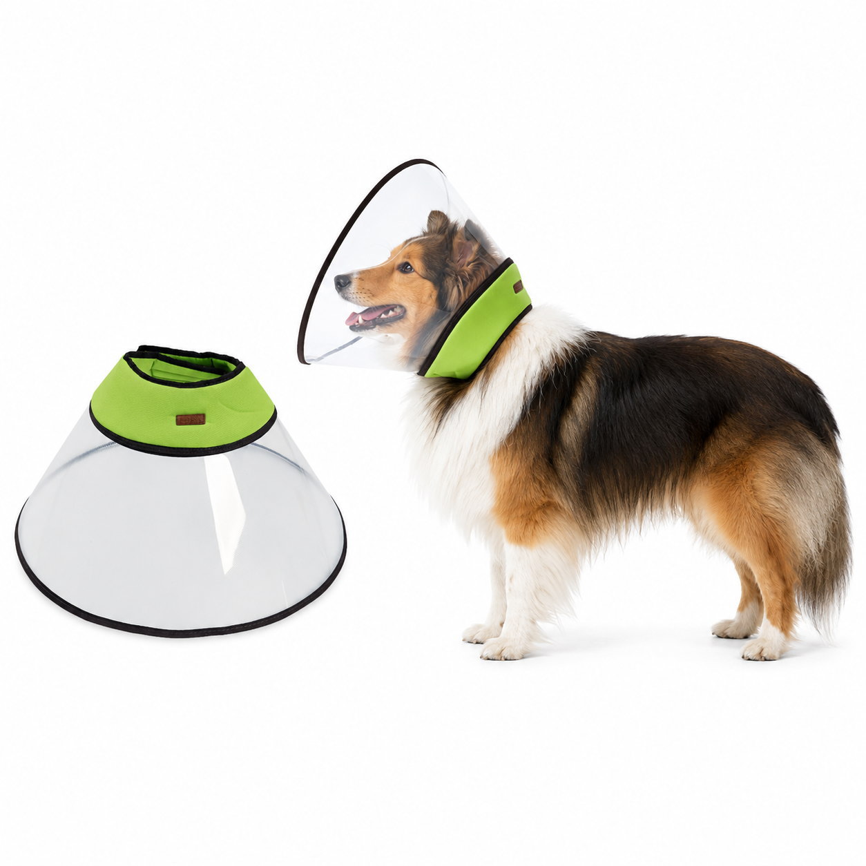 エリザベスカラー 大型犬 中型犬 ベル型 犬用 ソフト 視界クリア 型