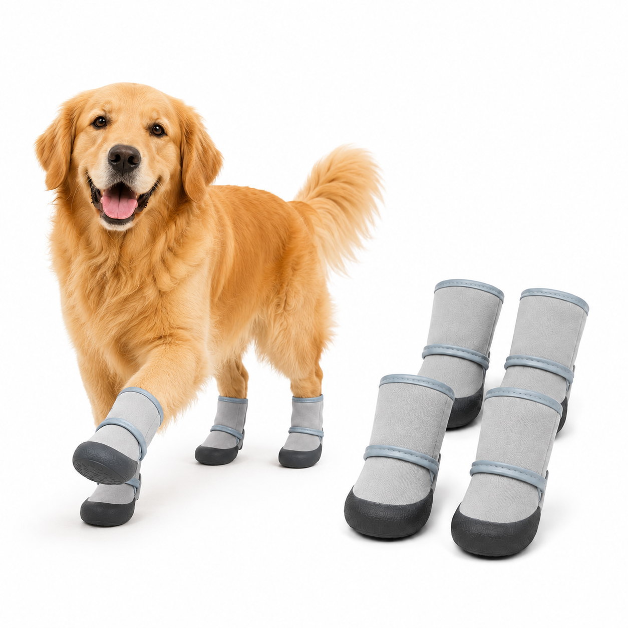 犬 靴 ドッグシューズ 犬用靴 4本セット 脱げにくい 履かせやすい 軽量