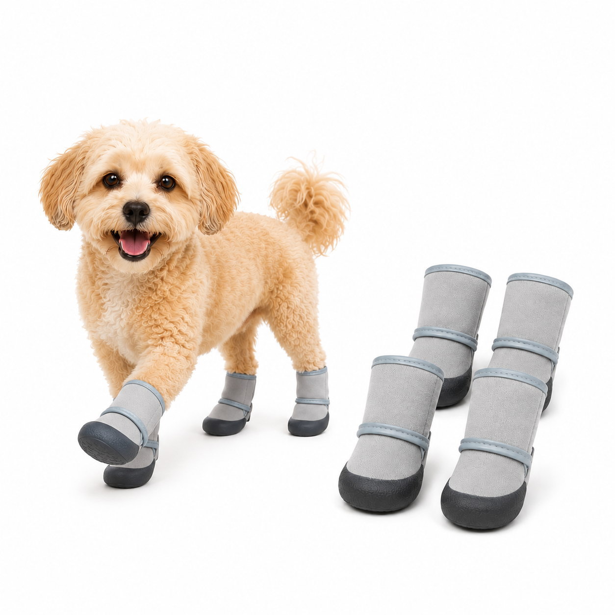 犬 靴 ドッグシューズ 犬用靴 4本セット 脱げにくい 履かせやすい 軽量