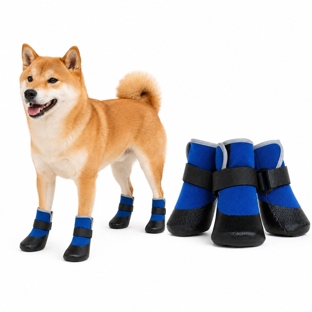動かない犬 犬 靴 軽い 脱げない 滑りにくい 防水 履かせやすい 通気 軽量 反射