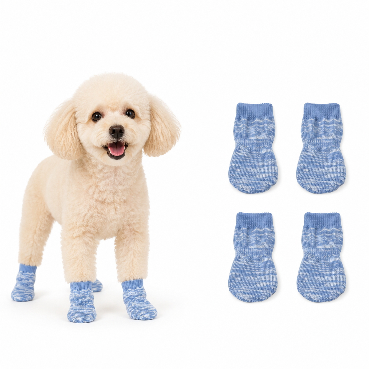 DogSoxx 犬用ソックス 4個セット XSサイズ 犬 靴下 滑り止め 撥水 厚手 4枚セット 室内用 肉球保護 XXS XS S M