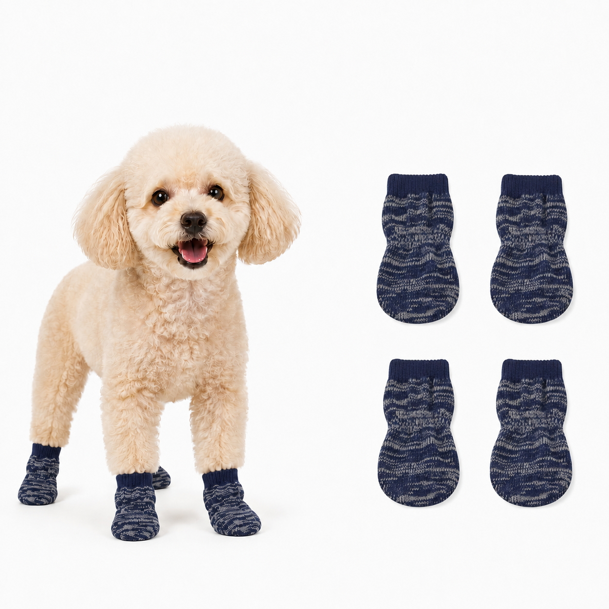 犬 靴下 滑り止め 撥水 厚手 4枚セット 室内用 肉球保護 XXS XS S M