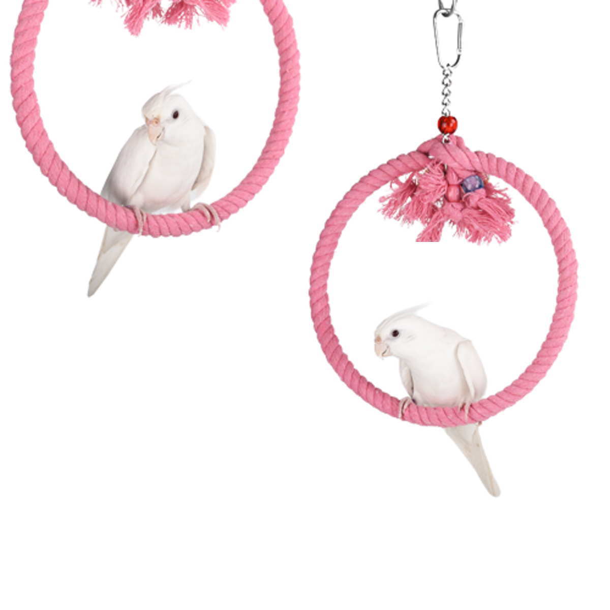 セール 鳥用 綿ロープ製 止まり木 吊り下げ ブランコ インコ おもちゃ
