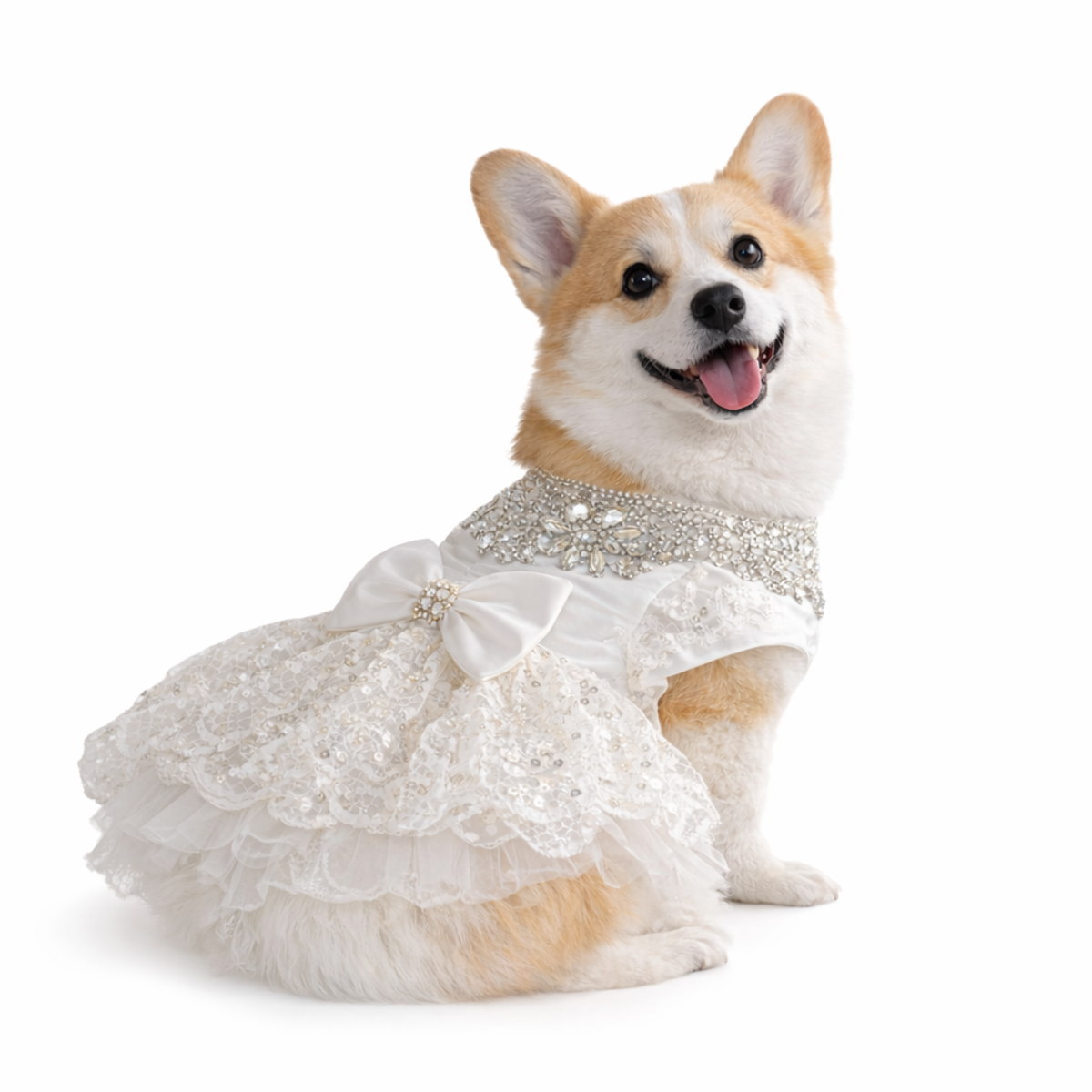 犬 ドレス 犬服 ワンピース 小型犬 中型犬 XS S M L XL キラキラ