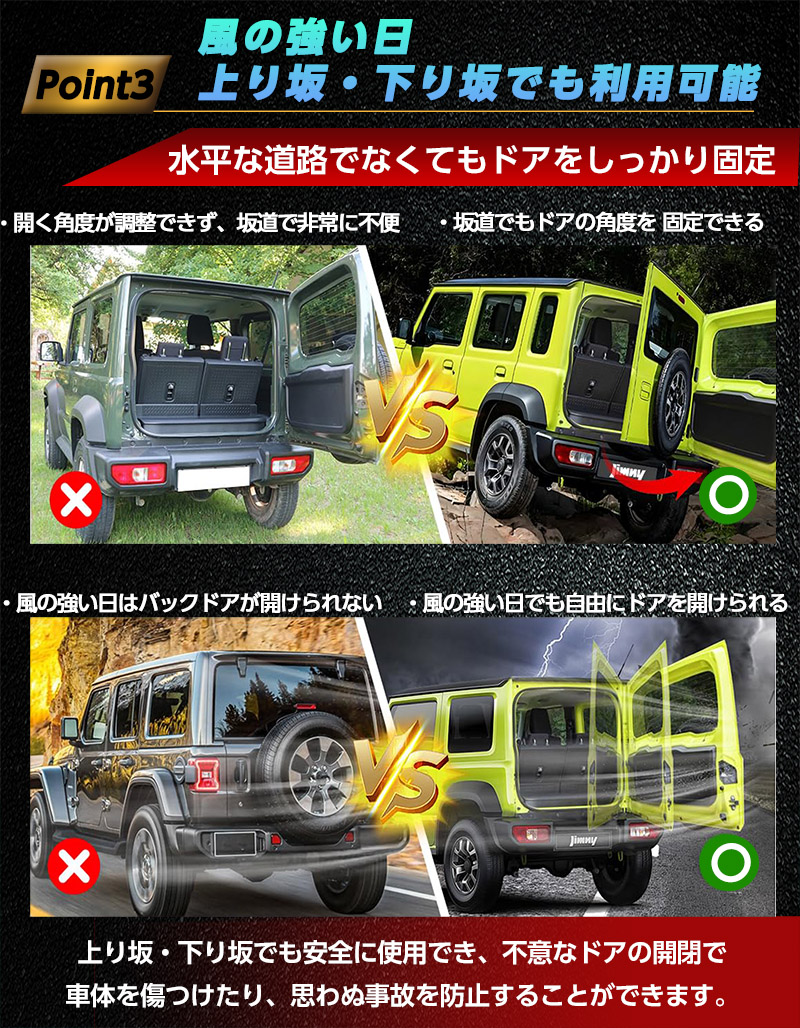 ジムニー　シエラ　ダンパー ジムニー JB64 JB74 シエラ バックドアダンパー 無段階 自由停止