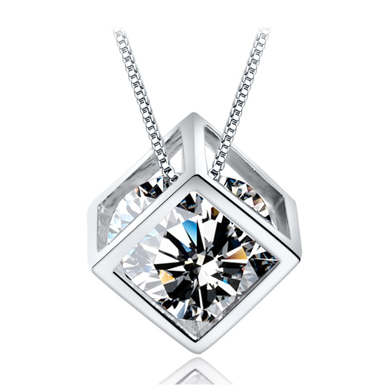 ネックレス レディース ペンダント シルバー925 刻印 cz