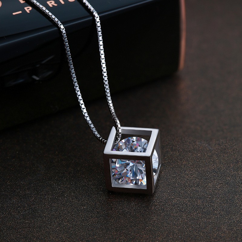 ネックレス レディース ペンダント シルバー925 刻印 cz