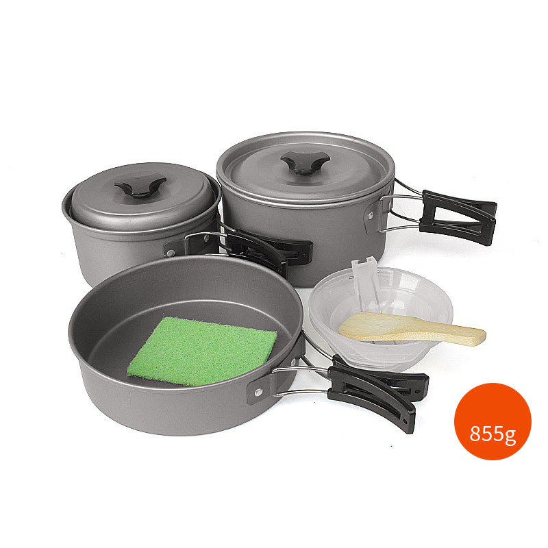 A3096☆JOYLIFE COOKWARE SET クッカーセット アルミハードコート製 コンパクト アウトドア キャンプグッズ 中古 k240514yccj02.jpg