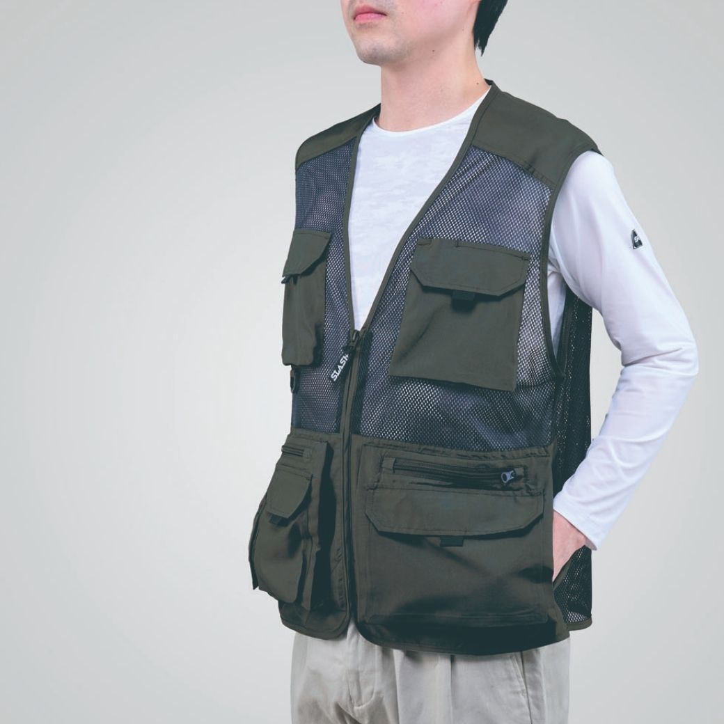 SLASH シンメン 06514 メッシュベスト メンズ 作業服 夏用 多機能