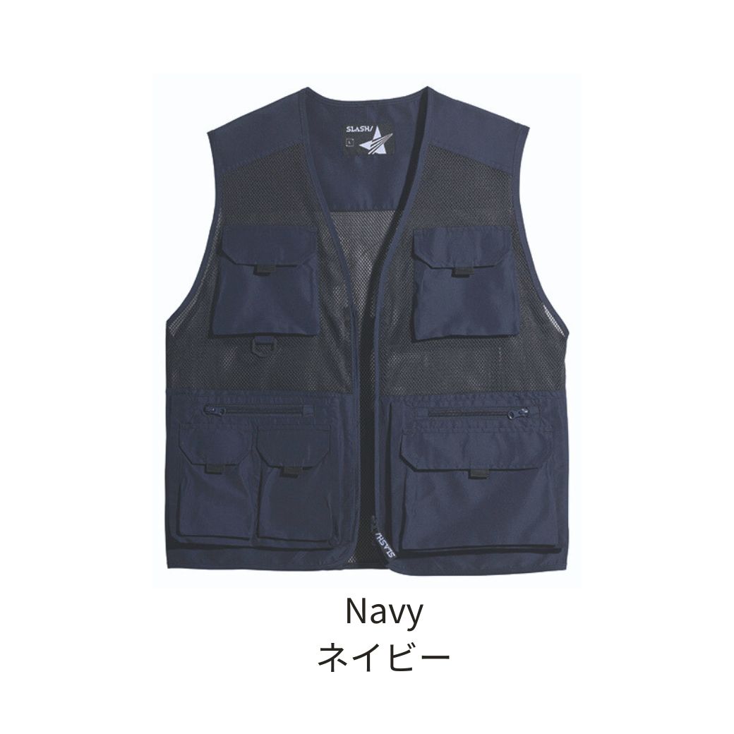 SLASH シンメン 06514 メッシュベスト メンズ 作業服 夏用 多機能