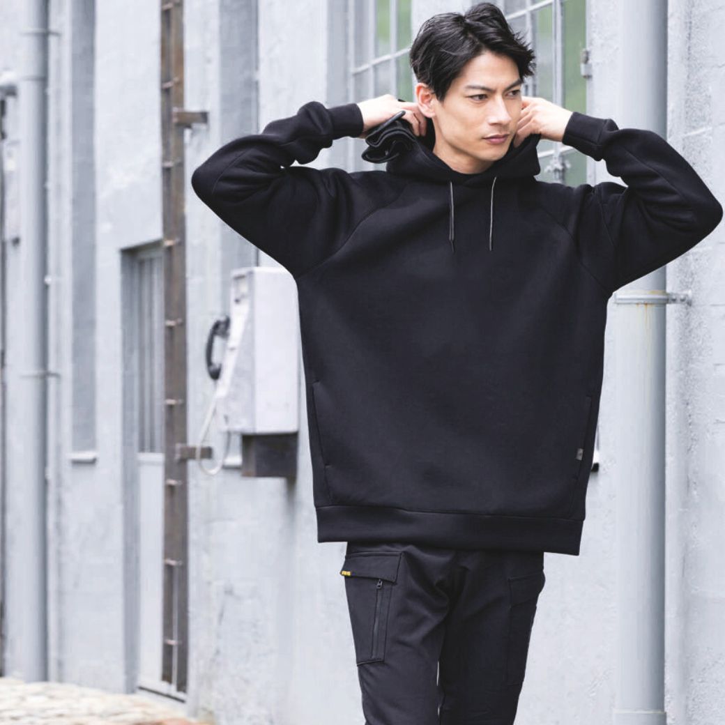 SLASH パーカー メンズ シンメン 軽量 4WAYストレッチ 静電気防止 作業