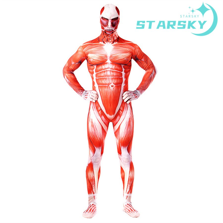 進撃の巨人 巨人 全身タイツ 弾力・伸縮性あり 子供用 大人用