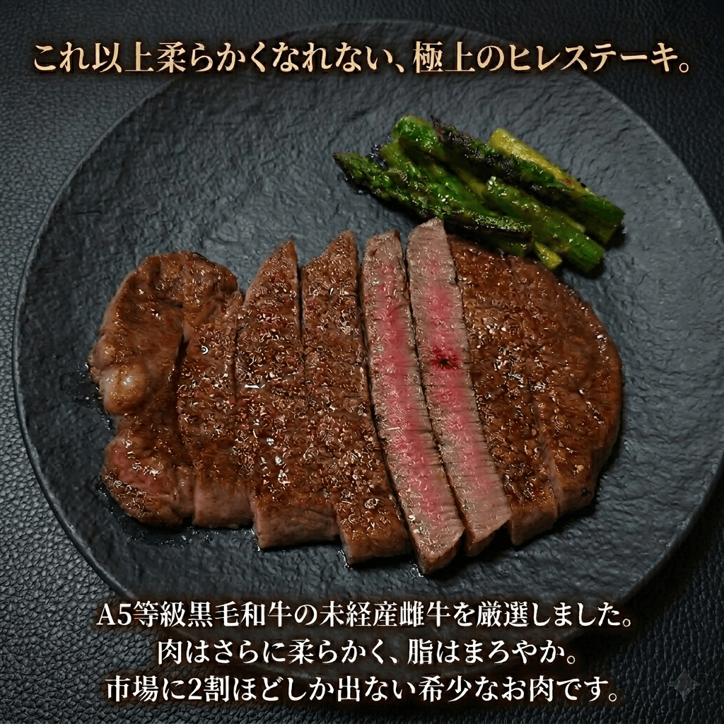父の日 2026 ギフト A5 黒毛和牛 特選 ヒレ 400g 6枚 セット ステーキ やわらかい 希少な未経産雌牛 フィレ 赤身 ステーキ肉 肉 牛肉 65000円 肉工房なかむらの画像